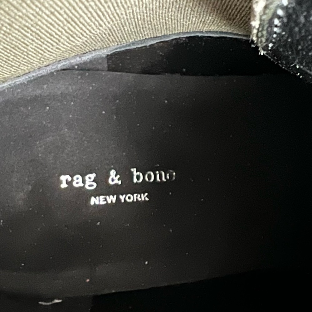 rag & bone Olive Green Lace-Up Combat Moto Boots - Picture 14 of 15
